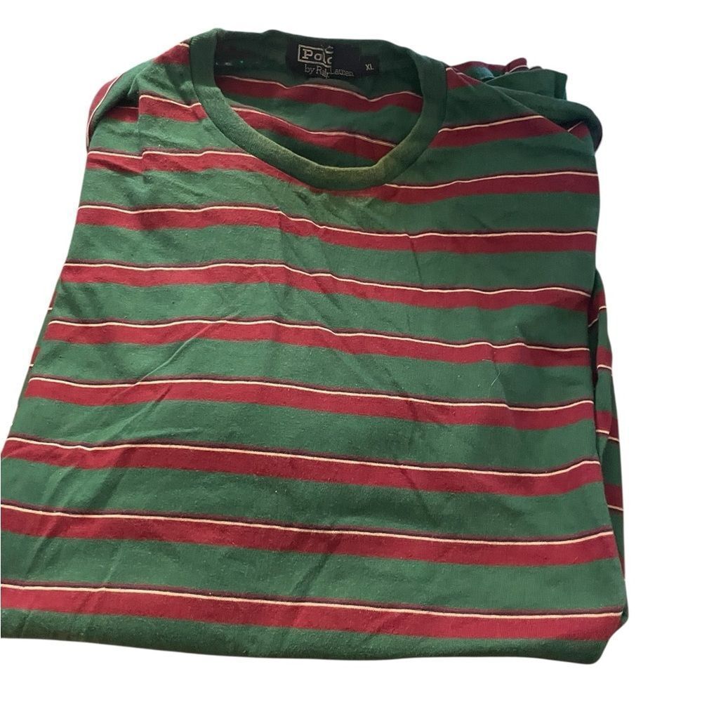 Green and Red Striped Shirt by Polo Ralph Lauren
